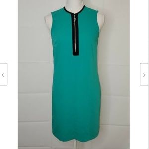 Calvin Klein Dress Size 4 Tank Green Black Sheath